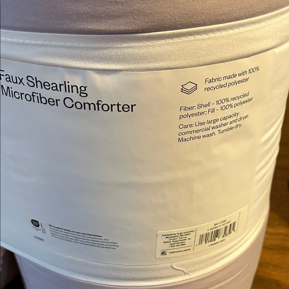 Room Essentials Faux Shearling Microfiber Comforter - Lavender